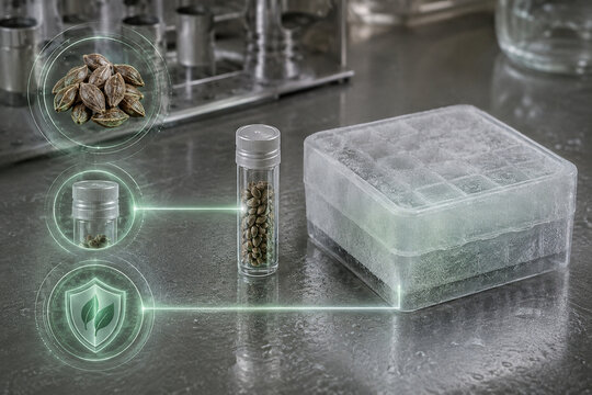 Seed bank cryopreservation storage