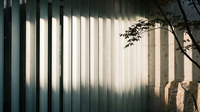 Sunlight and Shadows on Modern Architectural Facade