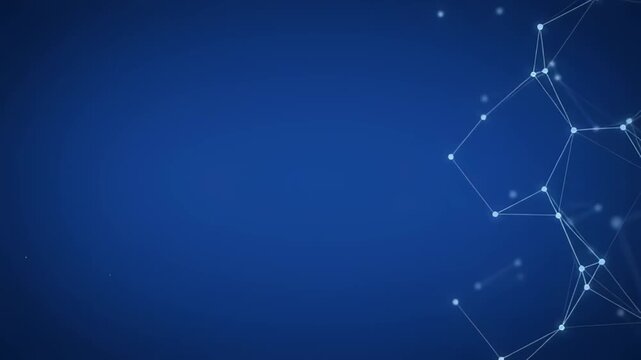 Digital connection background with glowing network lines and nodes on dark blue