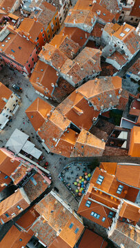 Terracotta Rooftops of Rovinj from Above