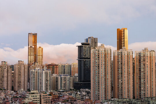 Dense Residential High-Rise City Skyline