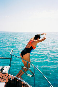 Woman Ready to Dive