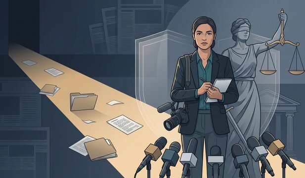 End Impunity Crimes Against Journalists Press Freedom Justice Illustration