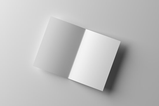 Blank magazine or brochure isolated on white for your presentation