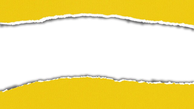 Yellow ripped paper frame with transparent center for educational and creative classroom display projects.