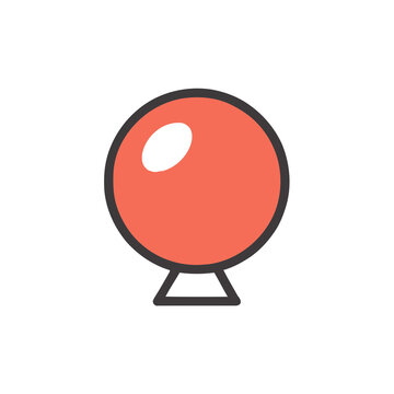 Red balloon icon isolated on transparent background