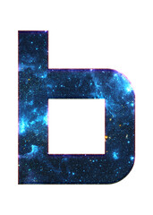 Png letter b galaxy effect typography blue font © Rawpixel.com