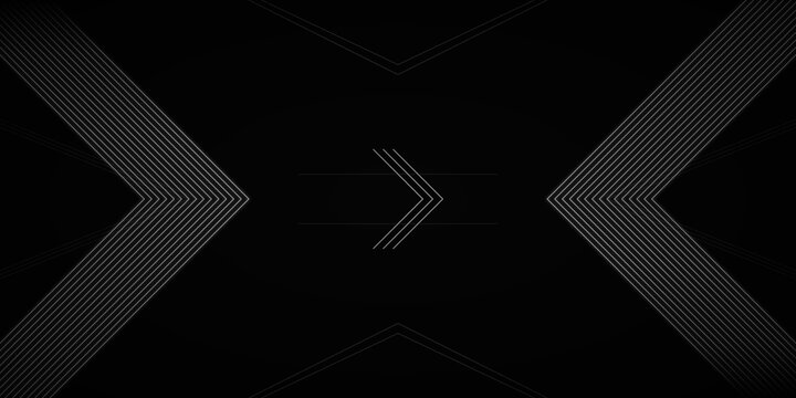 Abstract geometric chevron arrow pattern on black background