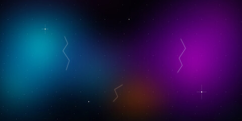 Abstract space background with blue and purple nebula © AHSAN