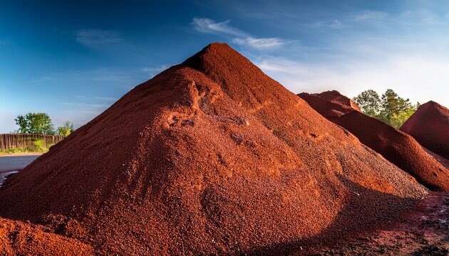 bauxite ore material raw aluminum source in a pile