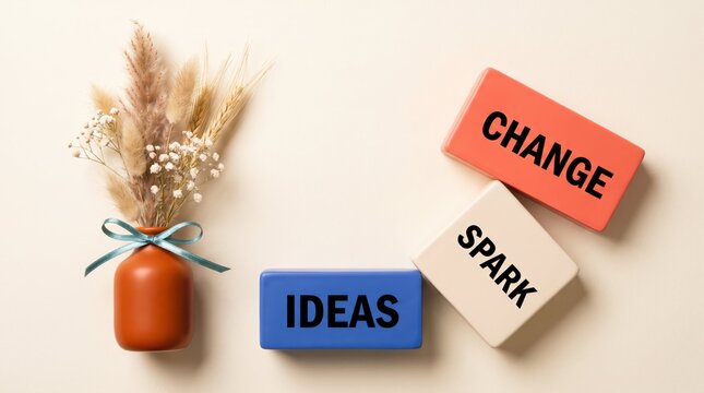 Inspiring creativity and change with flowers and blocks