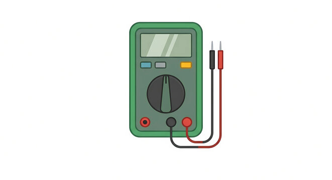 Digital multimeter icon 2d illustration isolated on white background