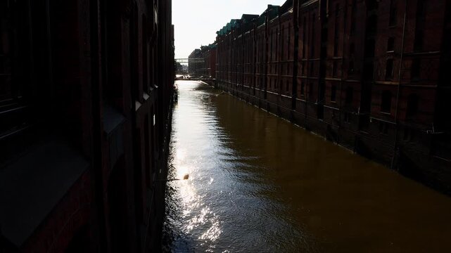 the famous speicherstadt in hamburg germany 4k video