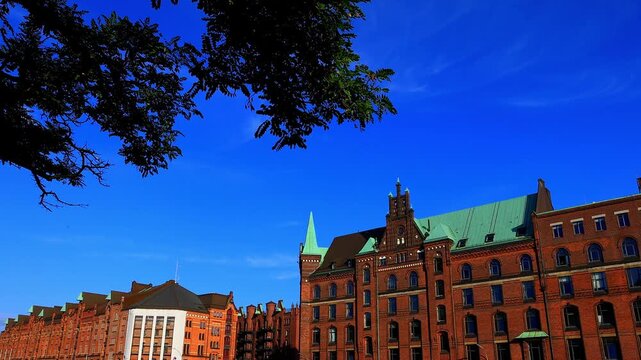 the famous speicherstadt in hamburg germany 4k video