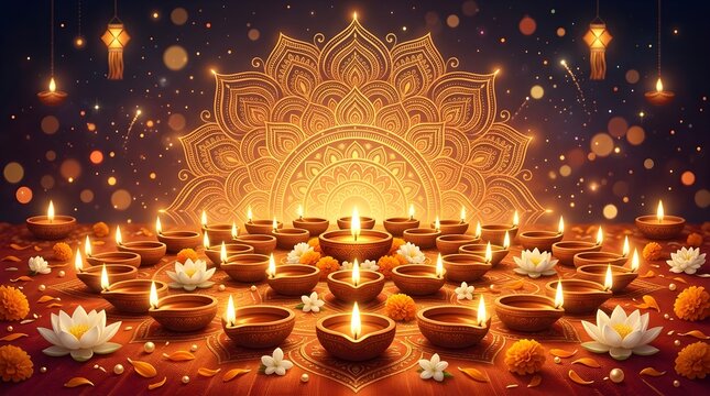 A vibrant and luminous diwali celebration showcasing the festival of lights and its rich cultural heritage