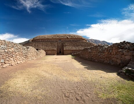 temple of the moon at the huaca pucllana site in peru