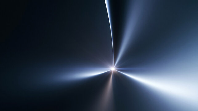 Futuristic Abstract Glowing Light Ray and Singularity in Space