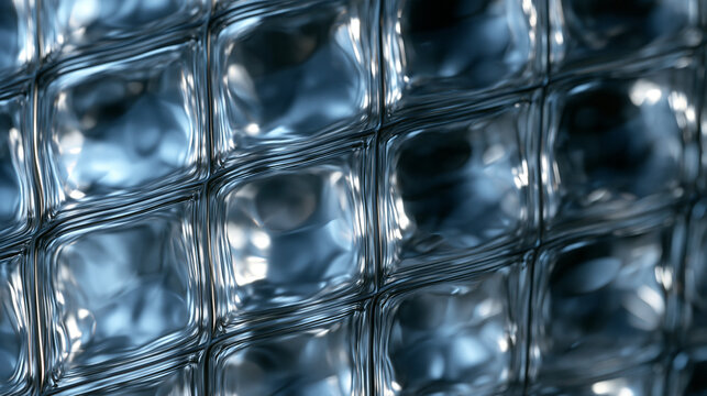 Textured Glass Block Wall Abstract Background