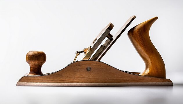 hand plane product render on bright white studio backdrop