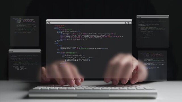 Developing software code script and web program algorithms on a system interface. Concept of HTML backend architecture, debugging process, and full stack database optimization.