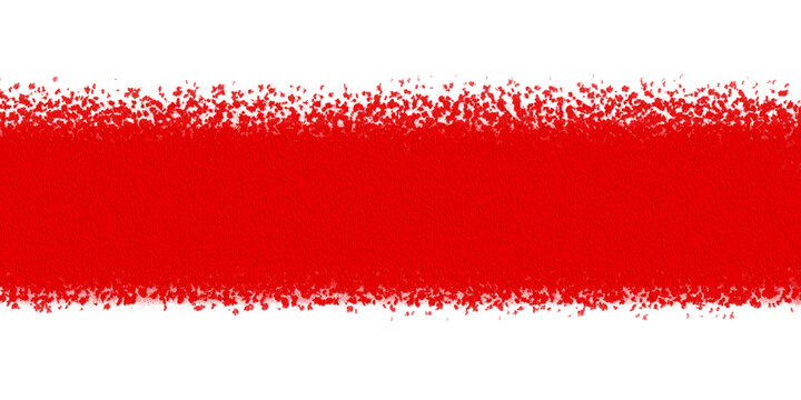 Bold red horizontal paint stroke with distressed texture and irregular edges, excellent for impactful design, isolated on transparent background, symbolizing passion and urgency.