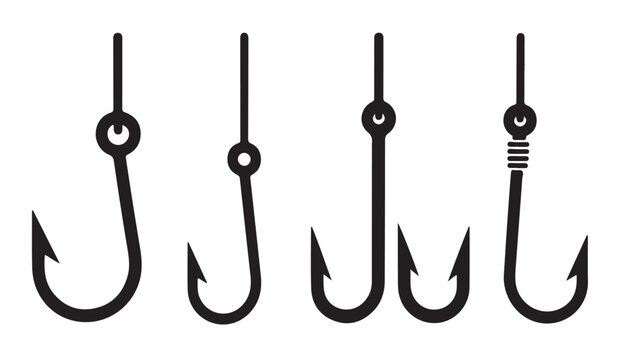 Professional steel fishing hook collection for heavy duty marine and river angling gear.