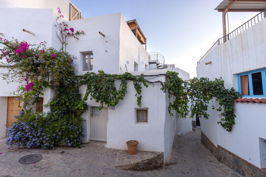 Picturesque spots in the historic centre of Moj&aacute;car, Almer&iacute;a, Andalusia, Spain