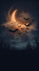 Fototapeta premium halloween night scene