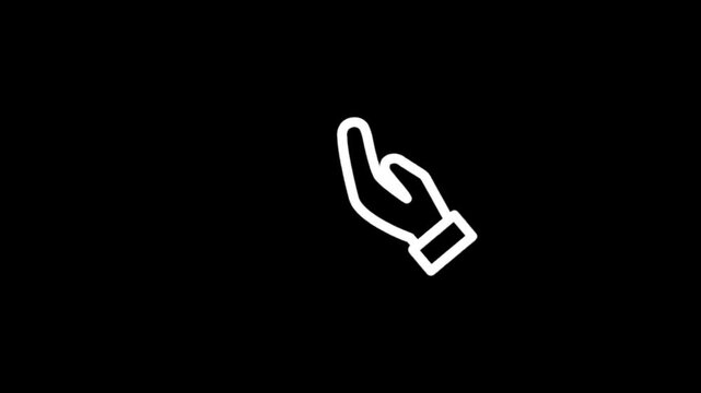 Hand holding dollar bill icon animation for financial transactions