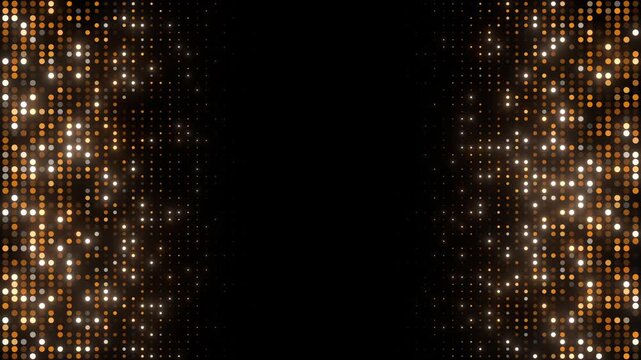 gold sparkle particle border loop background