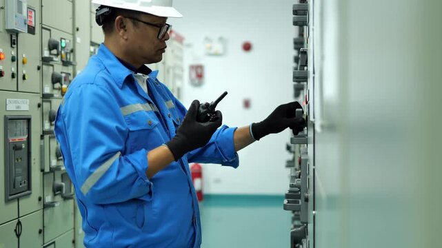 Motor control equipment inspection focusing on starter unit testing, feeder protection, electrical connections, and safe operation of industrial machinery.