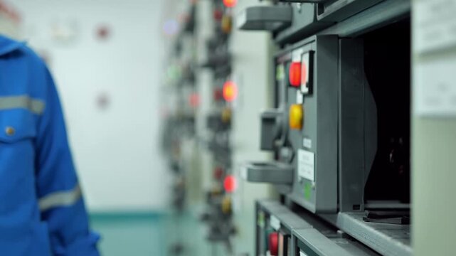 Industrial motor feeder module undergoing electrical testing and starter unit inspection for preventive maintenance, safety, and equipment reliability.