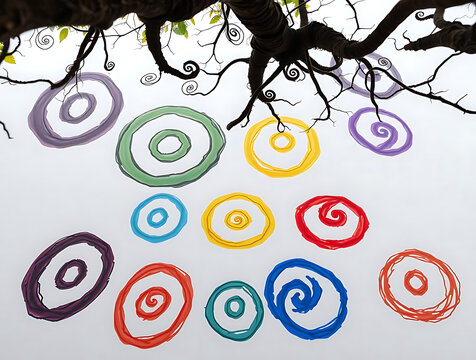 Colorful Spiral Patterns for Visual Memory and Concentration Training