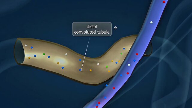 Distal convoluted tubule anatomy and function in electrolyte balance, reabsorption, and tubular secretion.