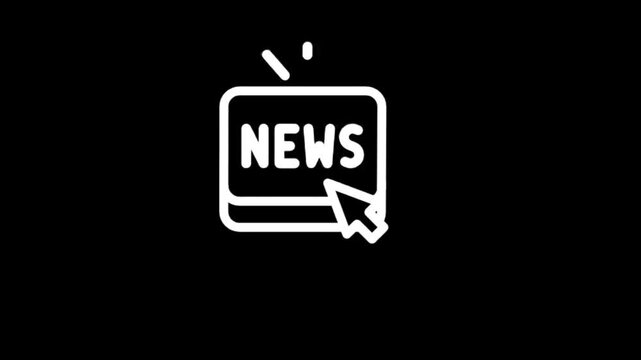 Clicking on news icon for online information and updates