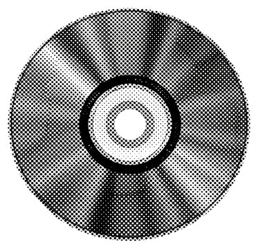 Halftone Optical Disc Graphic Illustration