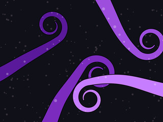Naklejka premium Colorful Octopus Tentacles Curling Abstract Background