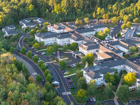 aerial view of senior living residential community