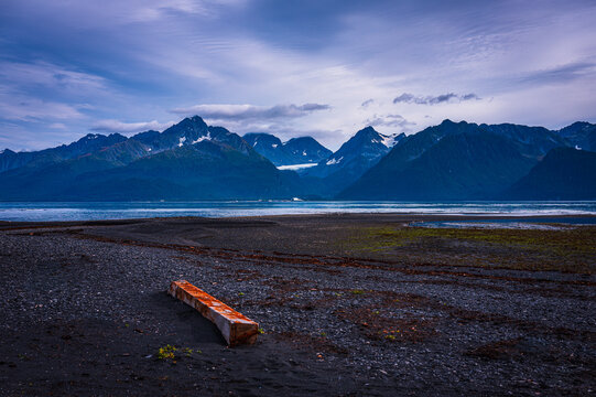 Seward Alaska coastal hiking trailhead landscape along Tonsina Creek Trail
