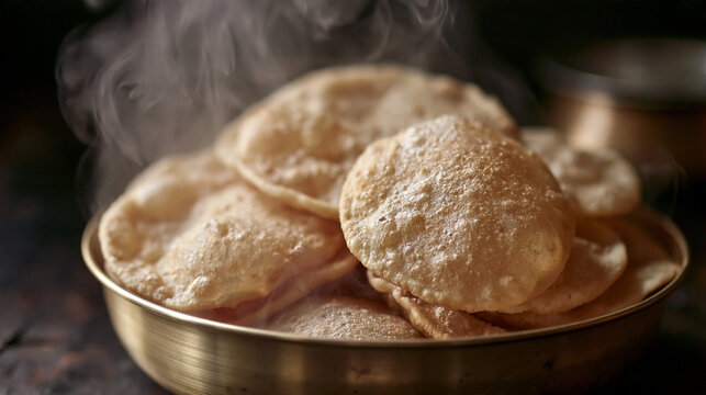 Fluffy traditional Kuttu ki Puri

