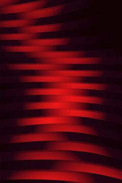 Abstract red background with horizontal curved lines