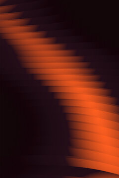 Abstract background with glowing orange curved lines