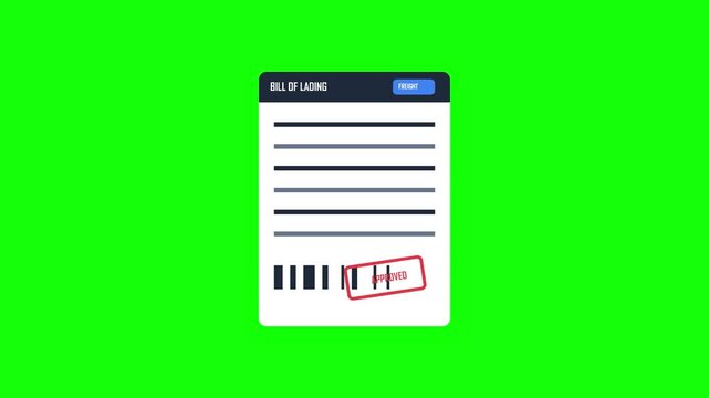 Digital Freight Bill Of Lading Document