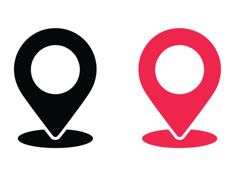 GPS location map marker icon pack, geolocation pins, navigation symbols, destination pointers, address indicators, travel route markers, mapping interface and location vector designs