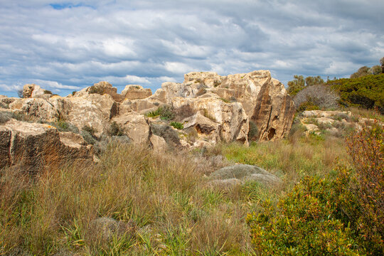 Archaeological site of the Tombs of the Kings, Pafos city, Cyprus island