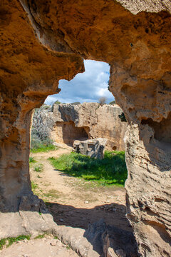 Archaeological site of the Tombs of the Kings, Pafos city, Cyprus island