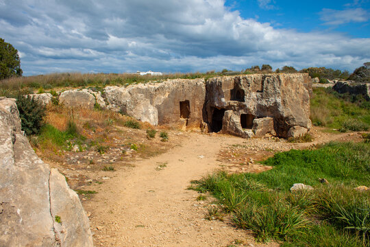 Archaeological site of the Tombs of the Kings, Pafos city, Cyprus island