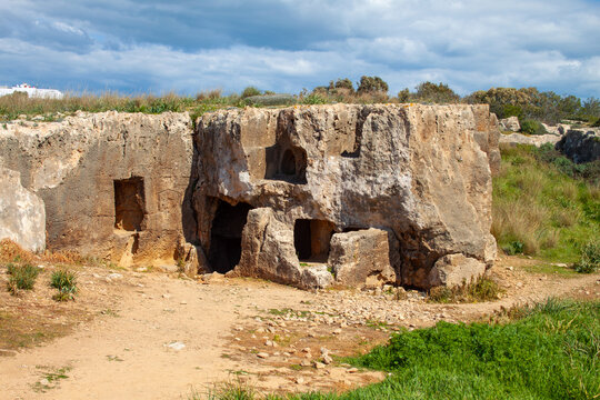 Archaeological site of the Tombs of the Kings, Pafos city, Cyprus island