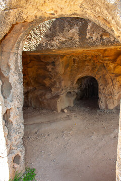 Archaeological site of the Tombs of the Kings, Pafos city, Cyprus island