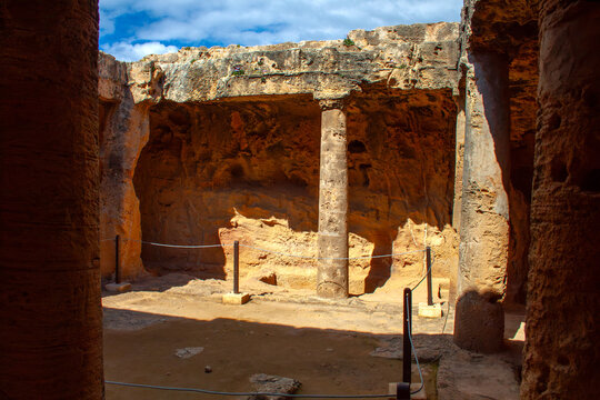 Archaeological site of the Tombs of the Kings, Pafos city, Cyprus island